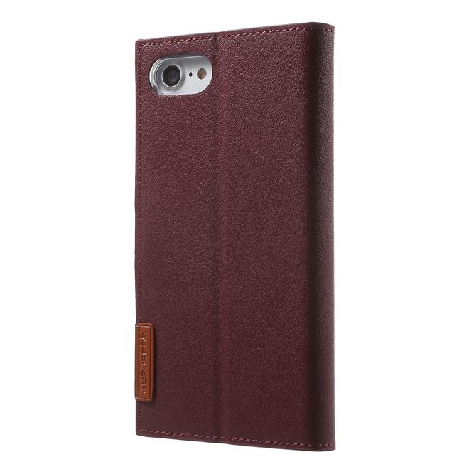 Goospery - Hülle für Samsung Galaxy S8 Plus - Leder Case - Romance Diary Series - weinrot/braun