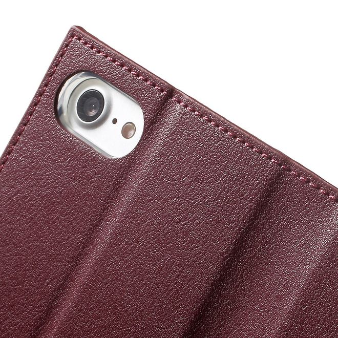Goospery - Hülle für Samsung Galaxy S8 Plus - Leder Case - Romance Diary Series - weinrot/braun