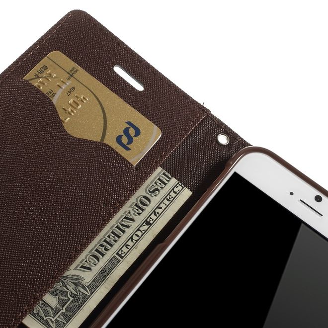 Goospery - Sony Xperia X Performance Hülle - Handy Bookcover - Fancy Diary Series - schwarz/braun