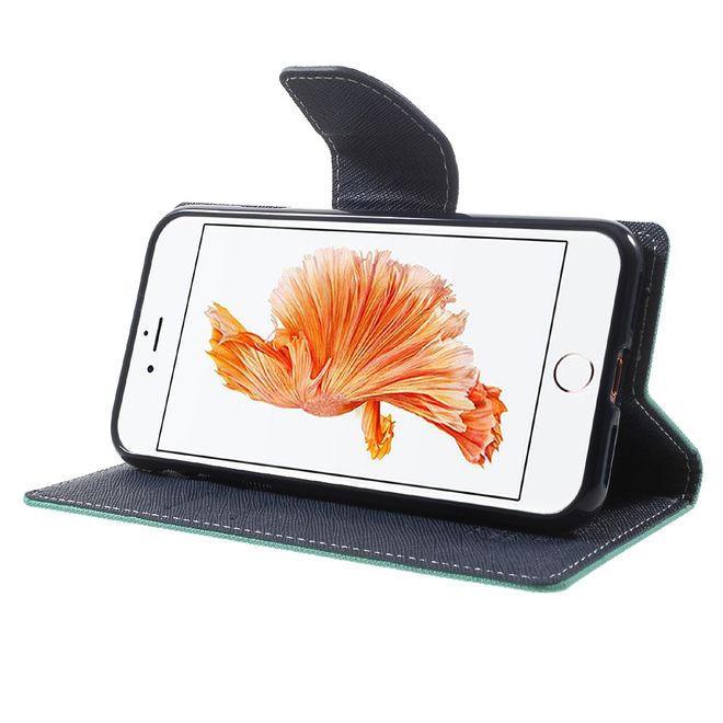 Goospery - Sony Xperia X Performance Hülle - Handy Bookcover - Fancy Diary Series - mint/navy