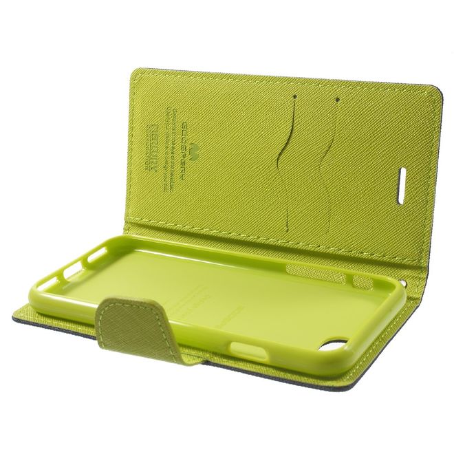 Goospery - Sony Xperia XA Hülle - Handy Bookcover - Fancy Diary Series - navy/lime