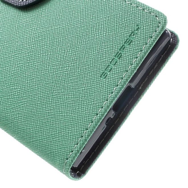 Goospery - Sony Xperia XZ/XZs Hülle - Handy Bookcover - Fancy Diary Series - mint/navy