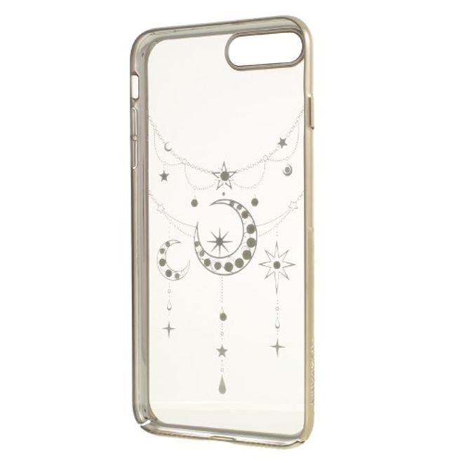 Kingxbar - iPhone 8 Plus / 7 Plus Case - Plastik Hülle - Twinkling Stars Series - Blauer Mond - Gold