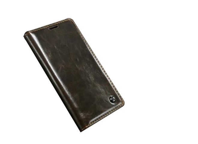Caseme - Klassische Leder Hülle für Samsung Galaxy S6 - braun