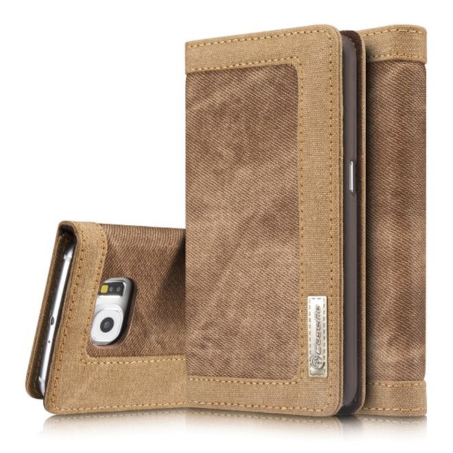 Caseme - Stylische Leder Hülle für Samsung Galaxy S6 - braun