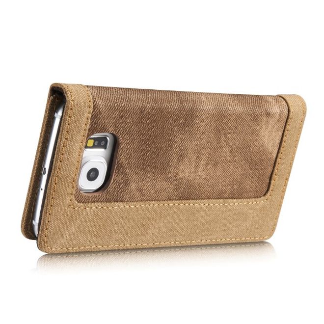 Caseme - Stylische Leder Hülle für Samsung Galaxy S6 - braun