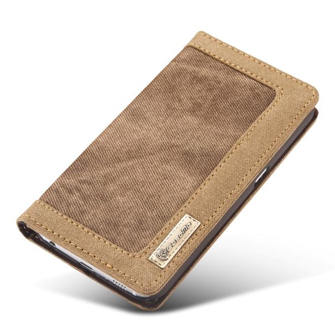 Caseme - Stylische Leder Hülle für Samsung Galaxy S6 - braun
