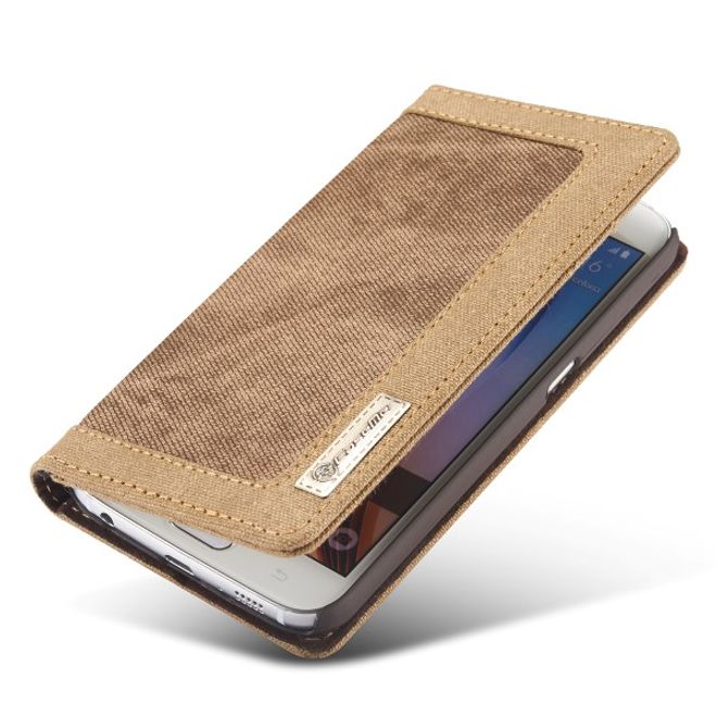 Caseme - Stylische Leder Hülle für Samsung Galaxy S6 - braun
