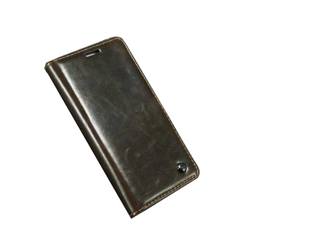 Caseme - Klassische Leder Hülle für Galaxy S6 Edge - braun
