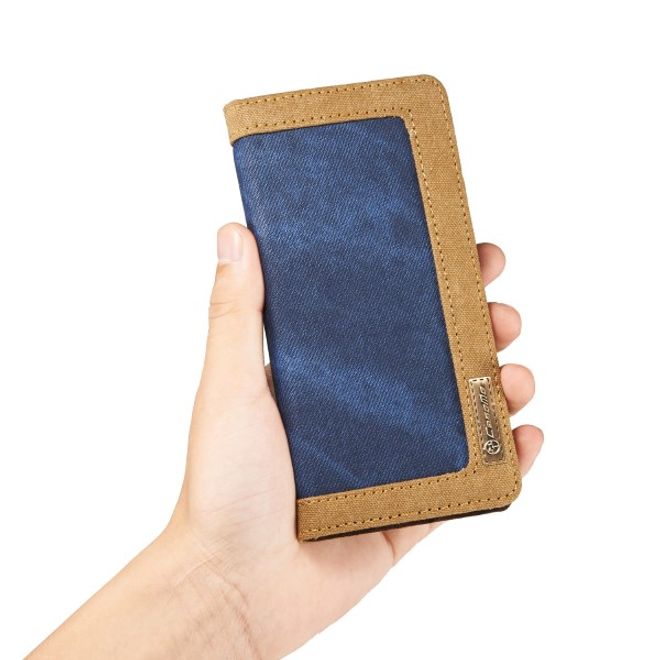 Caseme - Stylische Leder Hülle für Samsung Galaxy S7 Edge - blau