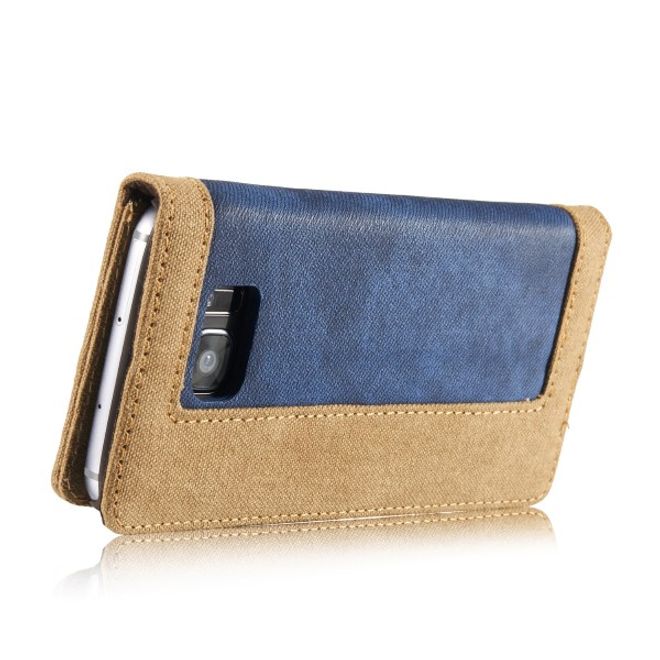 Caseme - Stylische Leder Hülle für Samsung Galaxy S7 Edge - blau