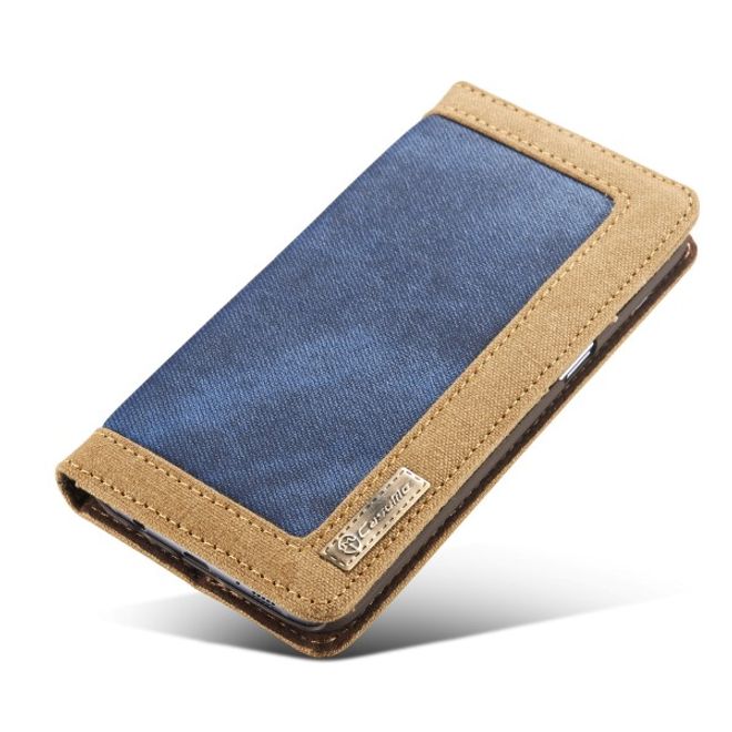 Caseme - Stylische Leder Hülle für Samsung Galaxy S7 Edge - blau