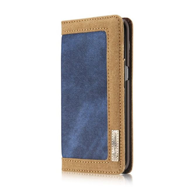 Caseme - Stylische Leder Hülle für Samsung Galaxy S7 Edge - blau