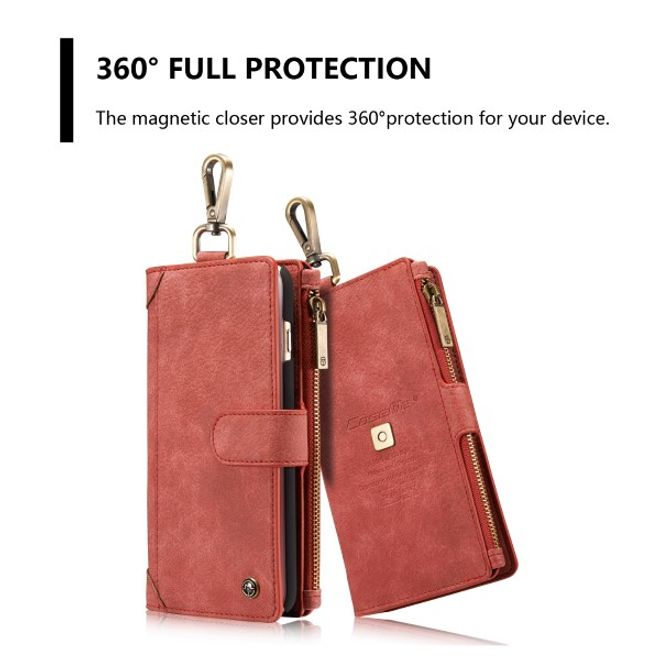 Caseme - Leder Etui mit abnehmbarer Plastik Hülle für iPhone 6 Plus/6S Plus - rot