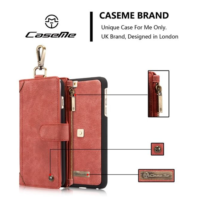 Caseme - Leder Etui mit abnehmbarer Plastik Hülle für iPhone 6 Plus/6S Plus - rot