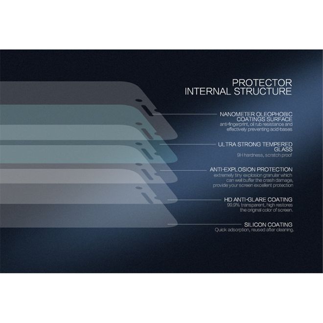 Nillkin - iPhone 6 Plus/6S Plus Schutzfolie 0,2 mm - Folie aus gehärtetem Glas - H+ PRO Series