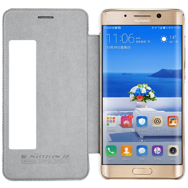 Nillkin - Huawei Mate 9 Pro/Porsche Design Handyhülle - Leder Cover - Qin Series - weiss