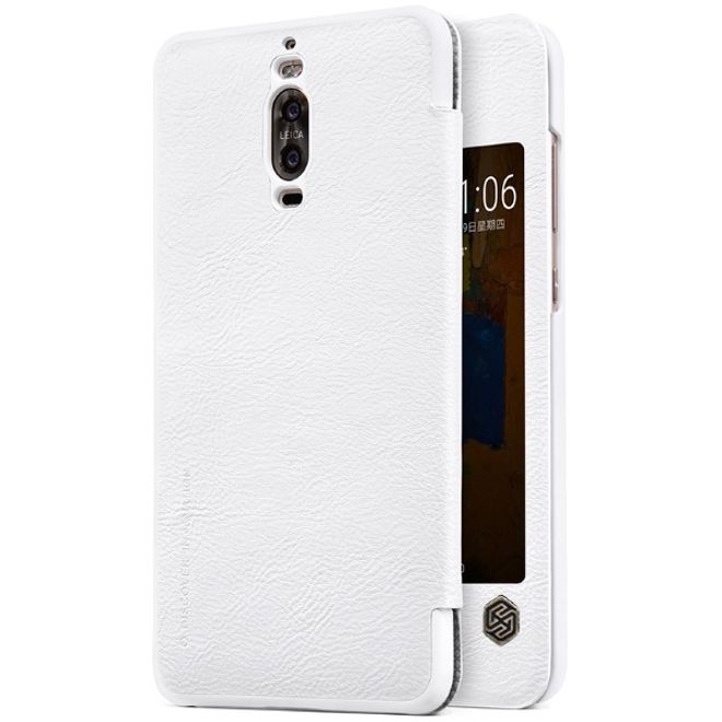 Nillkin - Huawei Mate 9 Pro/Porsche Design Handyhülle - Leder Cover - Qin Series - weiss
