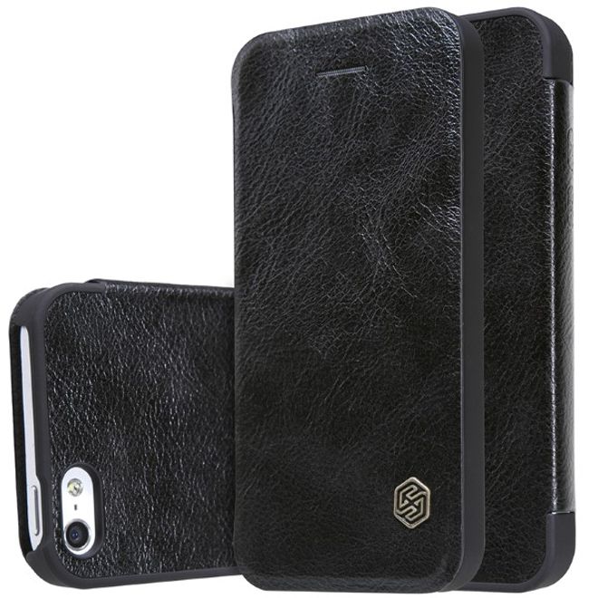 Nillkin - iPhone 5/5S/SE Hülle - Leder Case - Qin Series - schwarz