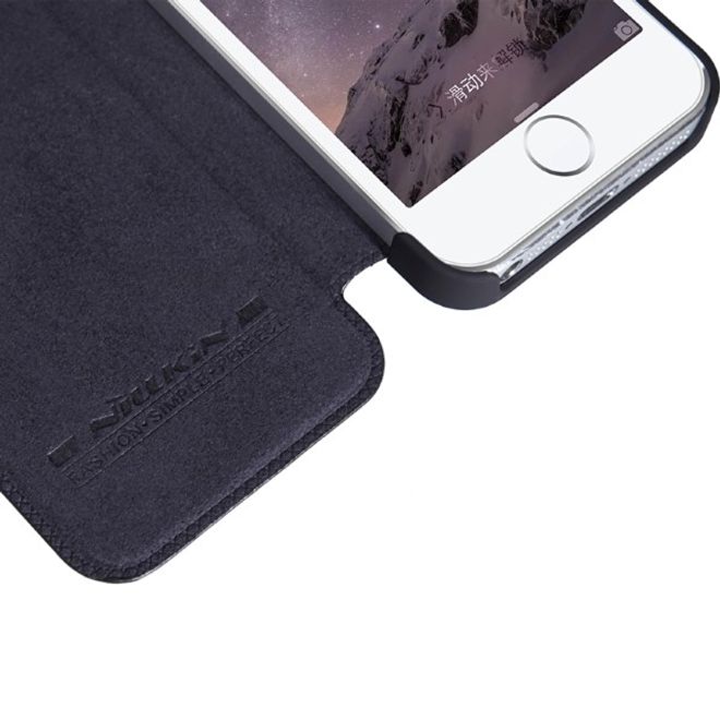 Nillkin - iPhone 5/5S/SE Hülle - Leder Case - Qin Series - schwarz