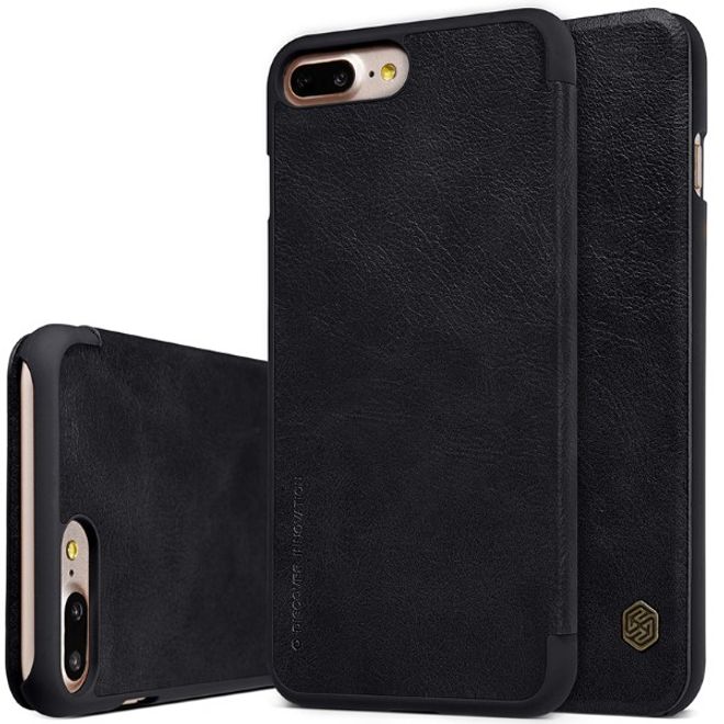 Nillkin - iPhone 8 Plus / 7 Plus Hülle - Case aus Leder - Qin Series - schwarz