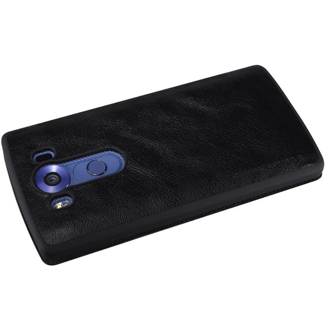 Nillkin - LG V10 Handyhülle - Leder Cover - Qin Series - schwarz