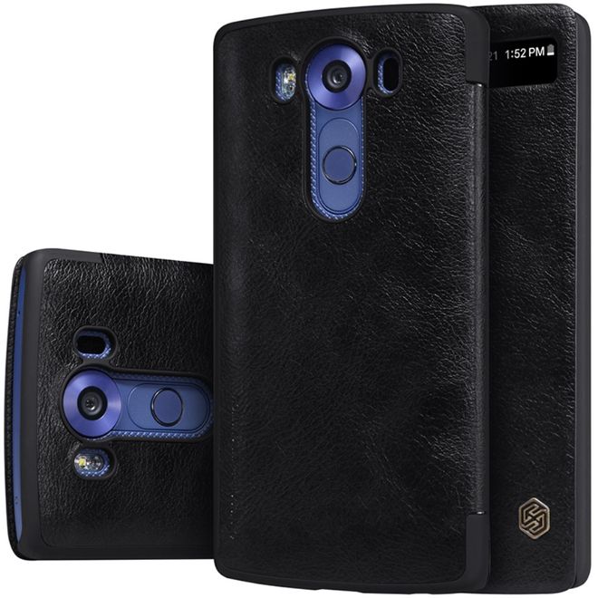 Nillkin - LG V10 Handyhülle - Leder Cover - Qin Series - schwarz