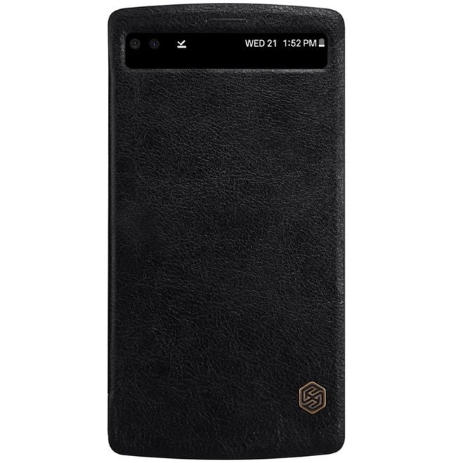 Nillkin - LG V10 Handyhülle - Leder Cover - Qin Series - schwarz