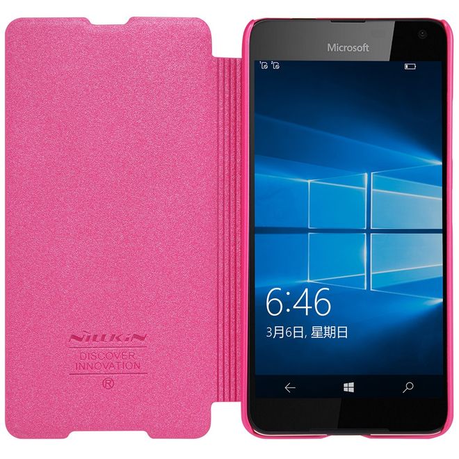 Nillkin - Microsoft Lumia 650 Hülle - Leder Case - Sparkle Series - pink