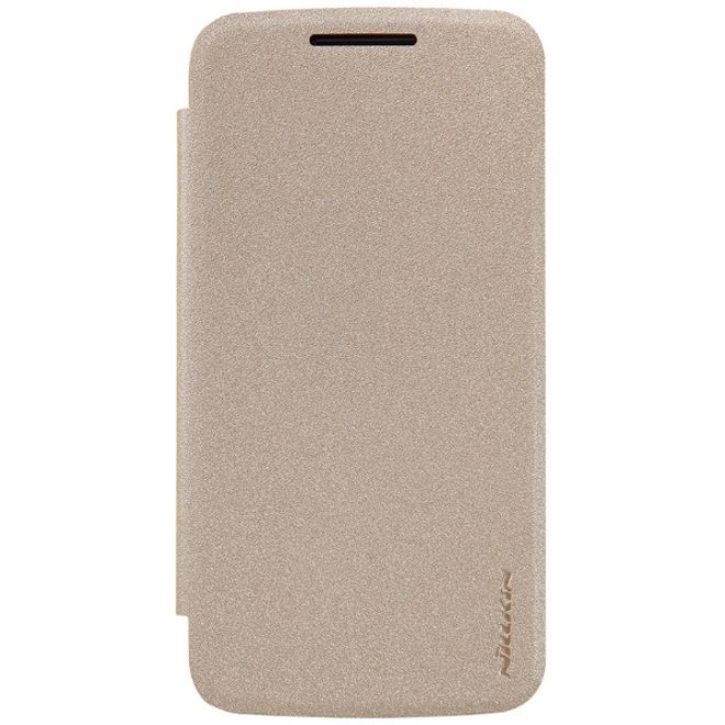 Nillkin - Lenovo Moto G4 Play Hülle - Leder Cover - Sparkle Series - gold