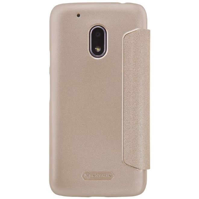 Nillkin - Lenovo Moto G4 Play Hülle - Leder Cover - Sparkle Series - gold