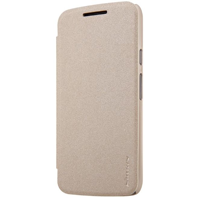 Nillkin - Lenovo Moto G4 Play Hülle - Leder Cover - Sparkle Series - gold
