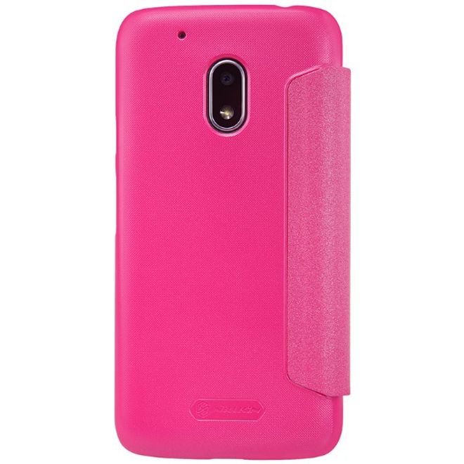 Nillkin - Lenovo Moto G4 Play Hülle - Leder Cover - Sparkle Series - pink