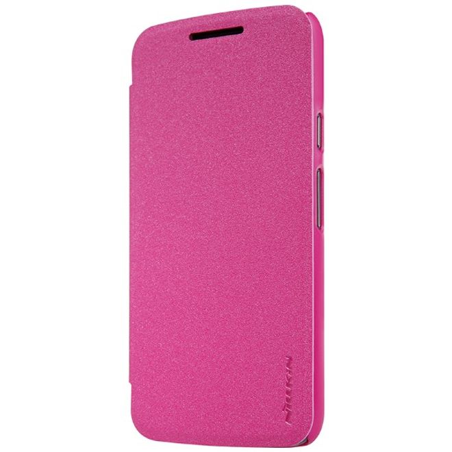 Nillkin - Lenovo Moto G4 Play Hülle - Leder Cover - Sparkle Series - pink