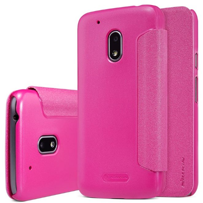 Nillkin - Lenovo Moto G4 Play Hülle - Leder Cover - Sparkle Series - pink