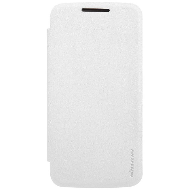 Nillkin - Lenovo Moto G4 Play Hülle - Leder Cover - Sparkle Series - weiss