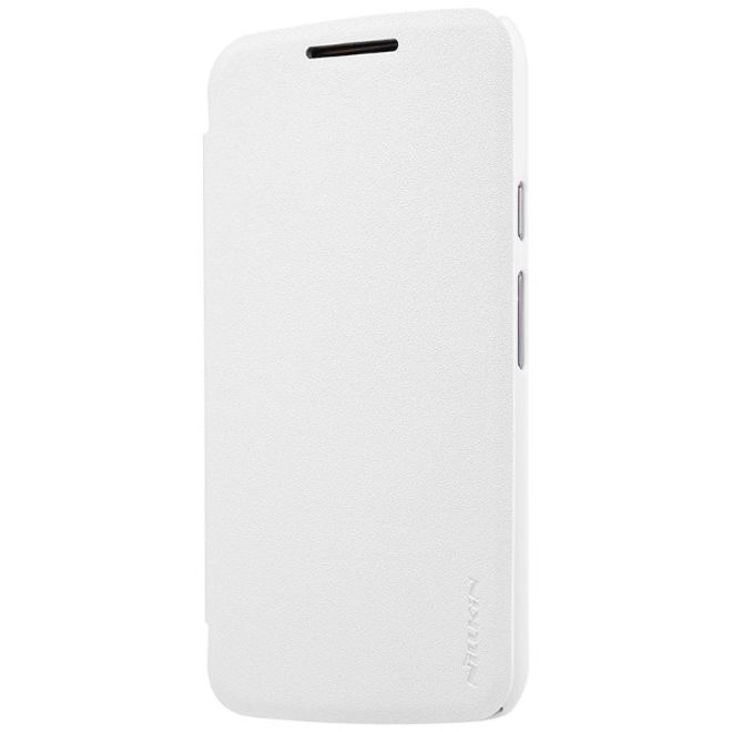 Nillkin - Lenovo Moto G4 Play Hülle - Leder Cover - Sparkle Series - weiss
