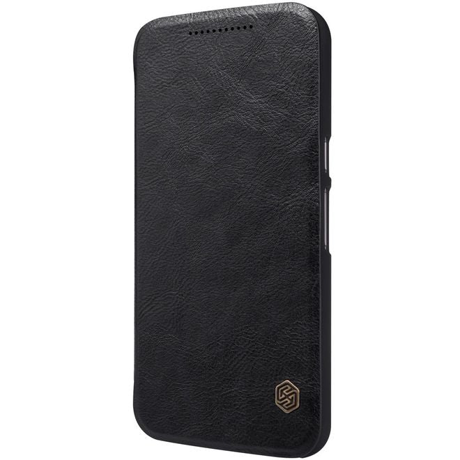 Nillkin - Lenovo Moto G4 Plus Hülle - Leder Cover - Qin Series - schwarz