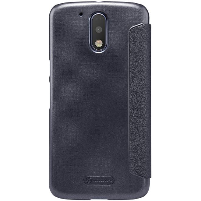 Nillkin - Hülle für Lenovo Moto G4 Plus - Leder Case - Sparkle Series - schwarz