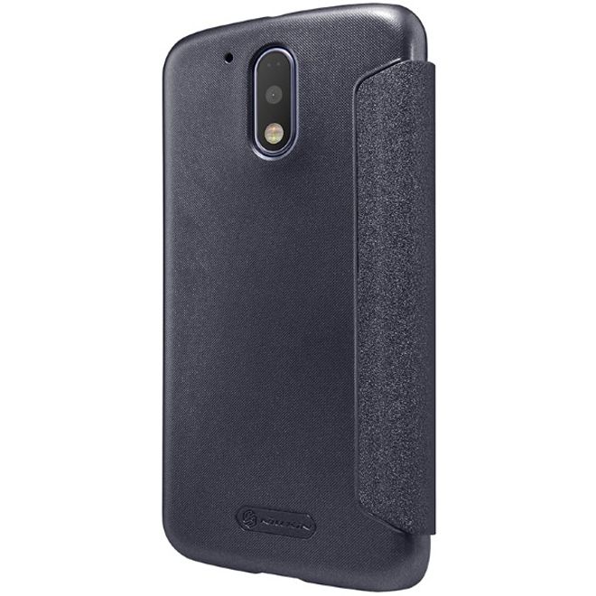 Nillkin - Hülle für Lenovo Moto G4 Plus - Leder Case - Sparkle Series - schwarz