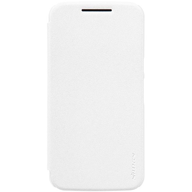 Nillkin - Hülle für Lenovo Moto G4 Plus - Leder Case - Sparkle Series - weiss