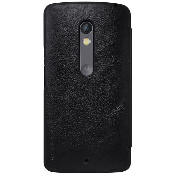 Nillkin - Lenovo Moto X Play Handyhülle - Leder Cover - Qin Series - schwarz