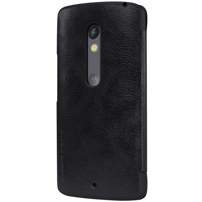 Nillkin - Lenovo Moto X Play Handyhülle - Leder Cover - Qin Series - schwarz