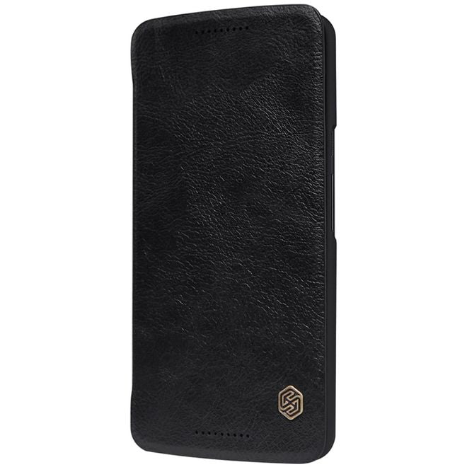 Nillkin - Lenovo Moto X Play Handyhülle - Leder Cover - Qin Series - schwarz