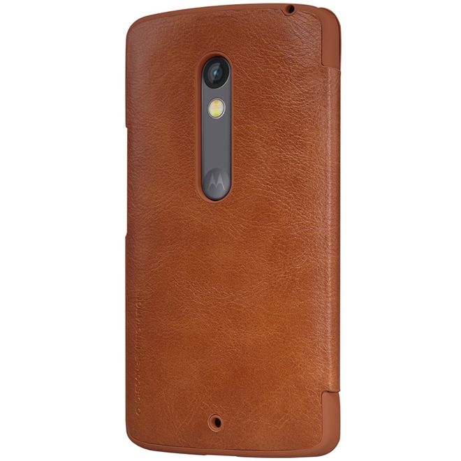Nillkin - Lenovo Moto X Play Handyhülle - Leder Cover - Qin Series - braun