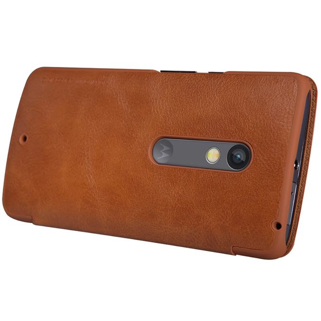 Nillkin - Lenovo Moto X Play Handyhülle - Leder Cover - Qin Series - braun