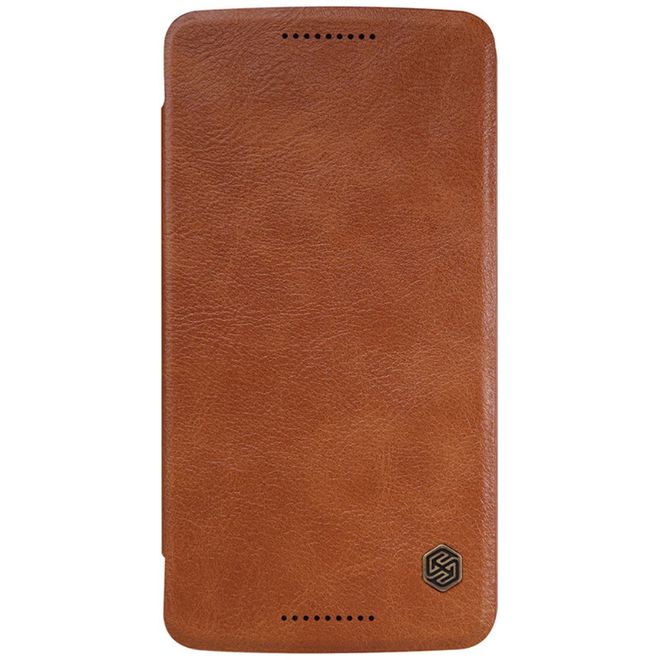 Nillkin - Lenovo Moto X Play Handyhülle - Leder Cover - Qin Series - braun
