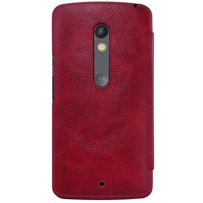 Nillkin - Lenovo Moto X Play Handyhülle - Leder Cover - Qin Series - rot
