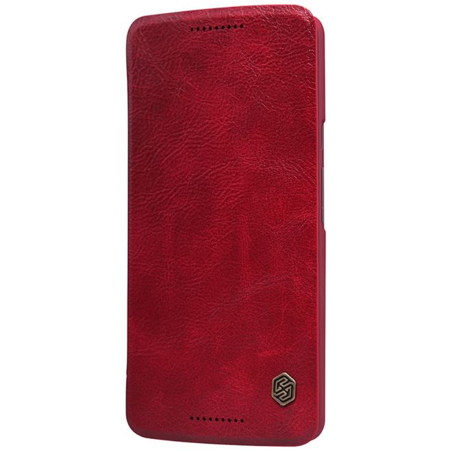 Nillkin - Lenovo Moto X Play Handyhülle - Leder Cover - Qin Series - rot