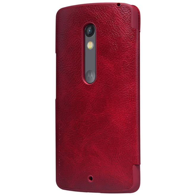 Nillkin - Lenovo Moto X Play Handyhülle - Leder Cover - Qin Series - rot